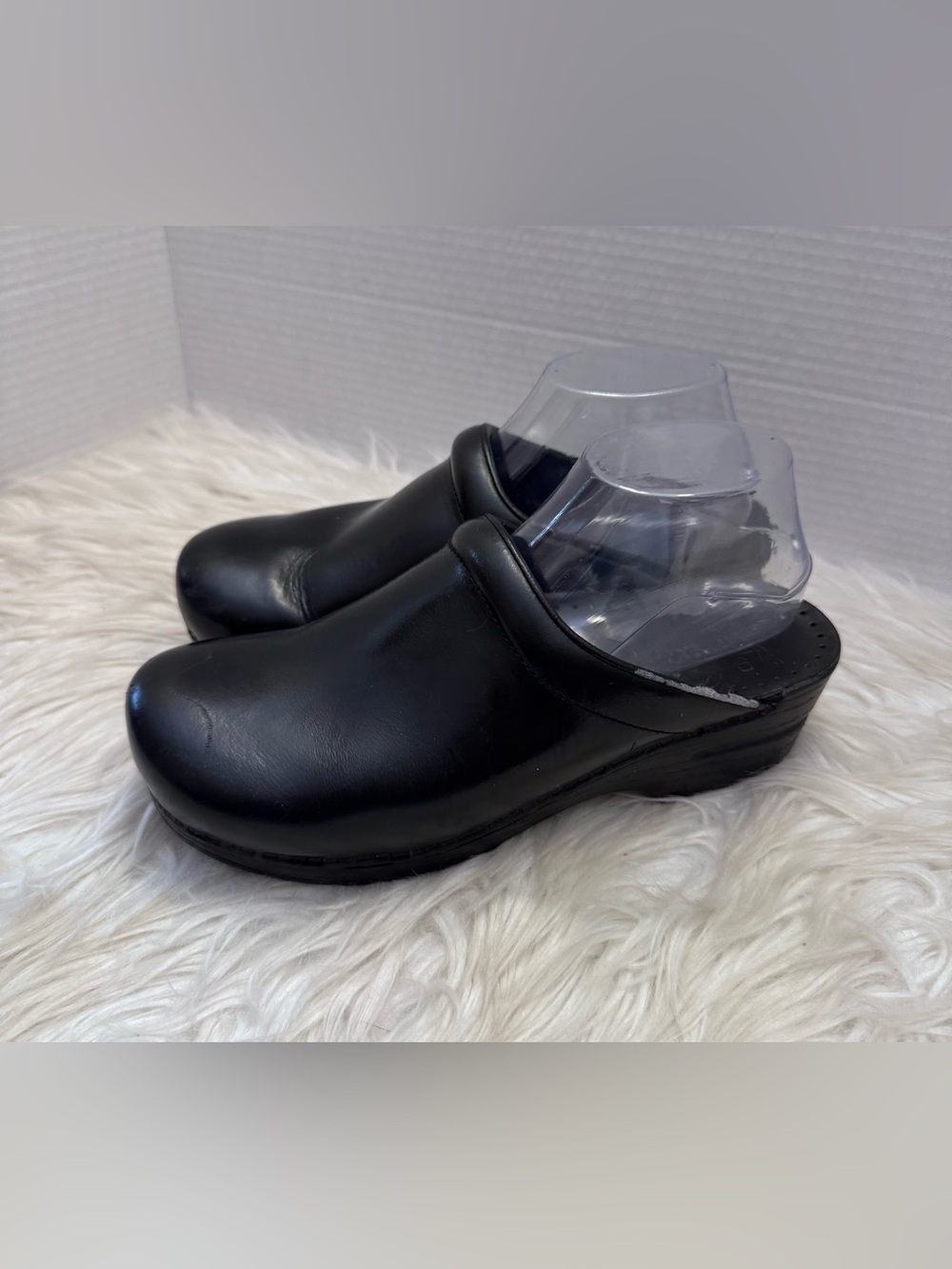 Dansko Sonja‎ Slip On Comfort Shoe Clog Sz 41 Black Leather Medical